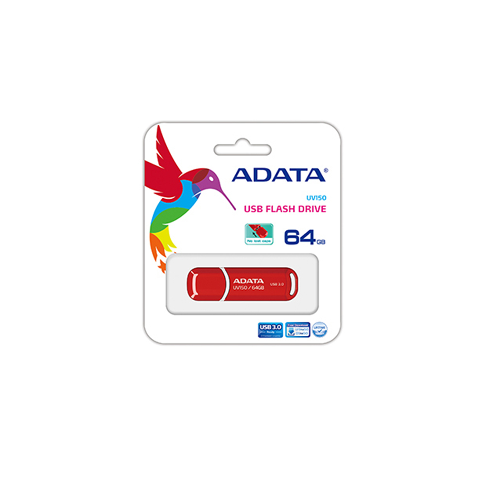 Miniatura de ADATA 64GB DashDrive UV150 unidad flash USB USB tipo A 3.2 Gen 1 (3.1 Gen 1) Rojo - Imagen 2